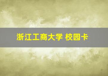 浙江工商大学 校园卡